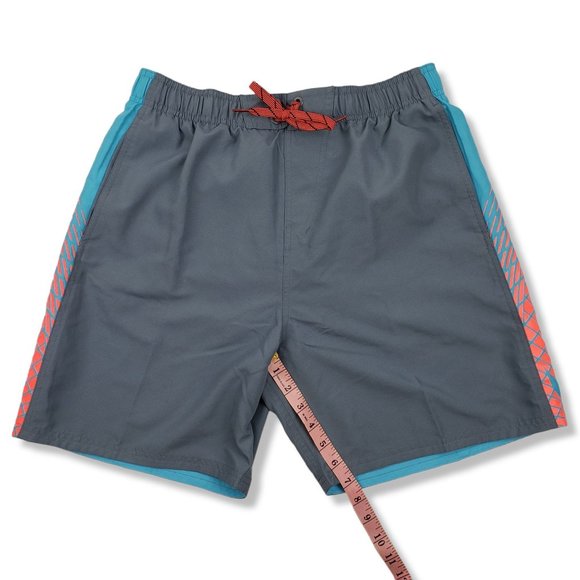 Nike 7” Clash Volley Men’s Swim Shorts NESS7430 Grey/Blue Size M - Picture 8 of 13